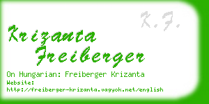 krizanta freiberger business card